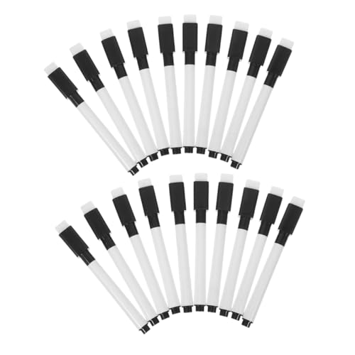 HANABASS 30 Stück Whiteboard-stift Schreibversorgung Whiteboardmarker Mit Radiergummi Kleine Trocken Abwischbare Marker Trocken Abwischbare Marker in Großen Mengen Markierungen Plastik von HANABASS