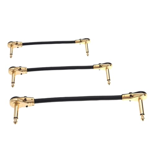 HANABASS 3Stücke Gitarreffektoradapterkabel Audio Kabel mit Flachem Kopf Längen für Gitarre Bass und Audiogeräte Hochwertiges Zubehör für Optimales HANABASS 3Stücke Gitarreffektoradapterkabel Audio Kabel mit Flachem Kopf Längen für Gitarre Bass und Audiogeräte Hochwertiges Zubehör für Optimales von HANABASS