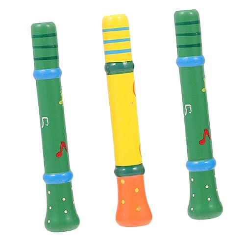 HANABASS 3Stücke Holzpfeife Für Teiliges Musikspielzeug Zur Frühen Bildung Sicher Und Kreativ Für Kindergarten Und Geburtstagsgeschenke von HANABASS