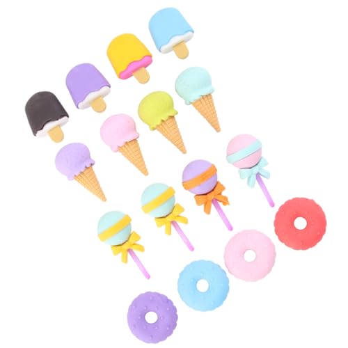 HANABASS 4 Boxen Kreative Tier Radiergummis im Frucht Designs für Schulbedarf als oder Eiscreme Lollipop Donut von HANABASS