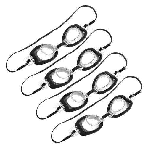 HANABASS 4 Sätze Schwimmbrillen für Puppen mit Aufbewahrungsbox Puppenzubehör für Rollenspiele und Kreative Szenarien Sichere und Leichte Brillen für Puppenhäuser und Sommeraktivitäten von HANABASS