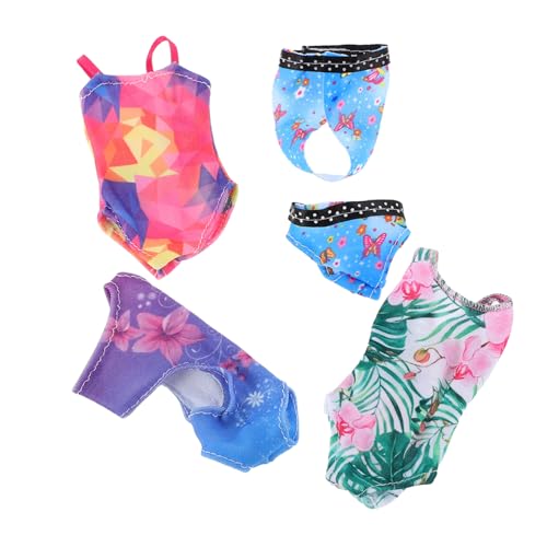 HANABASS 4 Sets Kleidung Und Bademode Für 30 cm Große Puppen: Modische Mini-badeanzüge, Accessoires – Sommer-Strandbekleidung Für Puppen – Austauschbare Mini-Kleid-Requisiten von HANABASS