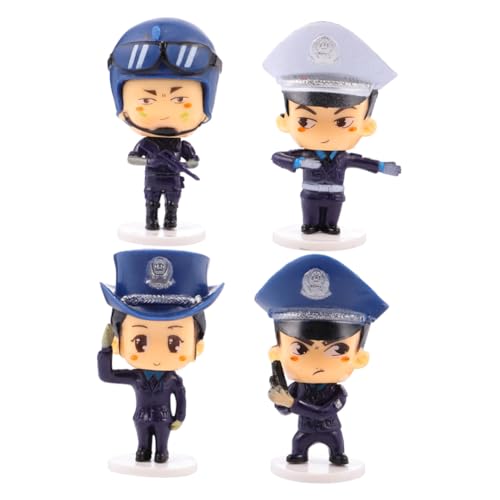 HANABASS 4 Stück Police Figuren Tortendeko Teiliges Niedliche Kuchendekoration für Geburtstagsparty Mädchen Jungen Niedliche Dekoration für Kuchen und Raumgestaltung HANABASS 4 Stück Police Figuren Tortendeko Teiliges Niedliche Kuchendekoration für Geburtstagsparty Mädchen Jungen Niedliche Dekoration für Kuchen und Raumgestaltung von HANABASS