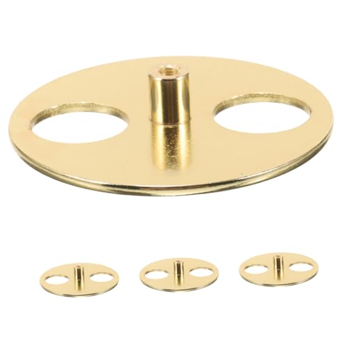 HANABASS 4 Stück Spieluhr Plattenspieler Basis Aufziehschlüssel Basis Aufziehschlüssel Basis Aufziehschlüssel Ersatz Aufziehschlüssel Ersatz DIY Aufzieher Ersatzteile Metall Golden von HANABASS