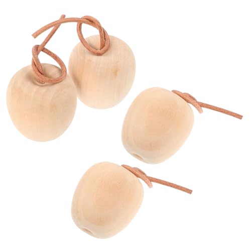 HANABASS 4 Stück Teiliges DIY Unlackierte Bastelmaterialien für Kreative Farbgestaltung Sichere Holzornamente für Feiertage und Dekorationen von HANABASS