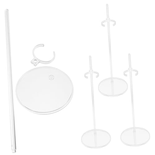 HANABASS 4 Stück Teiliges Transparentes Puppenständer aus Stabiler Doll Support Rack mit Rutschfestem Sockel für Puppen Langlebiger Displayhalter für Sammler und Aussteller HANABASS 4 Stück Teiliges Transparentes Puppenständer aus Stabiler Doll Support Rack mit Rutschfestem Sockel für Puppen Langlebiger Displayhalter für Sammler und Aussteller von HANABASS