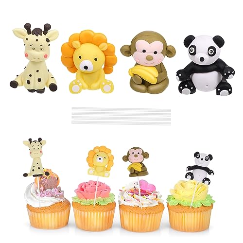 HANABASS 4 Stück Teiliges Waldtiere Tortendeko mit Panda Affe Giraffe Kindergeburtstag Kuchenornamente für Dschungel und Waldtiere Party Dekoration Essbar und Vielseitig Einsetzbar HANABASS 4 Stück Teiliges Waldtiere Tortendeko mit Panda Affe Giraffe Kindergeburtstag Kuchenornamente für Dschungel und Waldtiere Party Dekoration Essbar und Vielseitig Einsetzbar von HANABASS