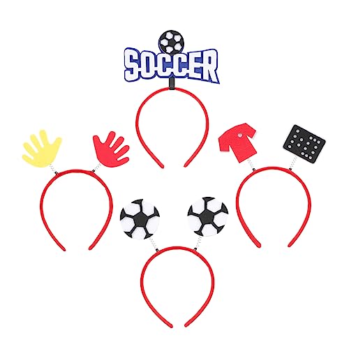HANABASS 4 Stück WM-Stirnband Stirnbänder für Sportfans Mädchen Fußball Party-Haarreifen fussball weltmeisterschaft fußball haarband Stirnband für Fußballwettbewerbe Haarreifen für Fans Abs von HANABASS