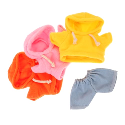 HANABASS 4Er Set 20 Puppenkleidungsset Plüsch Tier Kleidung Kleidung Plüschkleidung Plüschspielzeug Outfit Bär Outfits zum Anziehen Plüschtierschuhe Puppentuch Puppen-Outfit von HANABASS