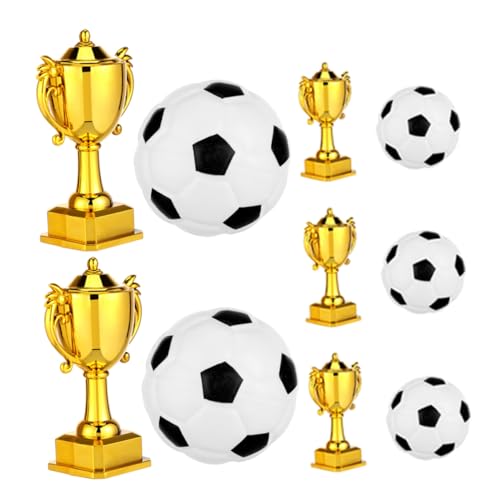 HANABASS 5 Sätze Plastik Goldene Pokale als Kuchen Dekorationen Kleine Fußball Deko für Kindergeburtstagsfeiern und Sport Themenpartys HANABASS 5 Sätze Plastik Goldene Pokale als Kuchen Dekorationen Kleine Fußball Deko für Kindergeburtstagsfeiern und Sport Themenpartys von HANABASS