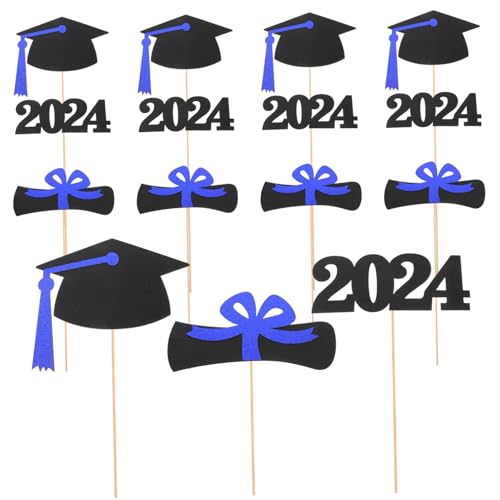 HANABASS 5 Satz Graduationsfeier Deko Teiliges mit Tischvase Sticks für Abschlussfeier Schwarz Blau Vielseitige Deko für Festliche und Erinnerungsfotos HANABASS 5 Satz Graduationsfeier Deko Teiliges mit Tischvase Sticks für Abschlussfeier Schwarz Blau Vielseitige Deko für Festliche und Erinnerungsfotos von HANABASS