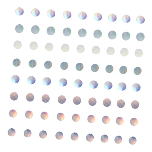 HANABASS 5 Stück Teiliges Iridescent Party Girlanden aus Papier Hängedekorationen für Hochzeit Disco und Geburtstagsfeiern Wiederverwendbar Flexibel Funkelnde Dots für Atemberaubende von HANABASS