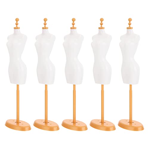 HANABASS 5 Stück Teiliges Puppenständer für Puppenkleider Stabiler Dress Display Halter für Puppenzubehör und Puppenhaus Dekoration von HANABASS