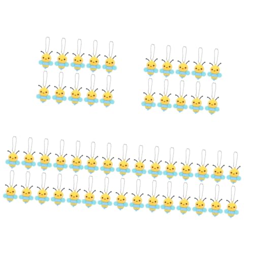 HANABASS 50 Stck. Teiliges PVC Bienen Anhänger Kleine Bienen Schlüsselanhänger Niedliche Hänge Dekoration für Taschen Rucksäcke Handys Geschenkidee für Freunde und Familie HANABASS 50 Stck. Teiliges PVC Bienen Anhänger Kleine Bienen Schlüsselanhänger Niedliche Hänge Dekoration für Taschen Rucksäcke Handys Geschenkidee für Freunde und Familie von HANABASS