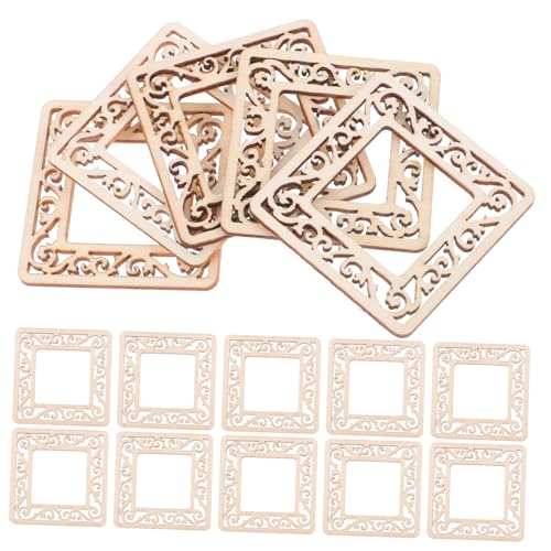 HANABASS 50 Stück Handgefertigte Holzspäne Holzhandwerksvorräte Leere Holzdekoration Bilderrahmen Aus Holz Zum Basteln Diy Bastelausschnitte Bastelholzplatte Khaki HANABASS 50 Stück Handgefertigte Holzspäne Holzhandwerksvorräte Leere Holzdekoration Bilderrahmen Aus Holz Zum Basteln Diy Bastelausschnitte Bastelholzplatte Khaki von HANABASS