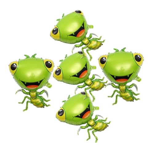 HANABASS 5Stücke Mantis Folienballons mit Tiermotiven Luftballons für Mädchengeburtstage Dekoration für Innen und Außen Langlebig und Platzsicher von HANABASS