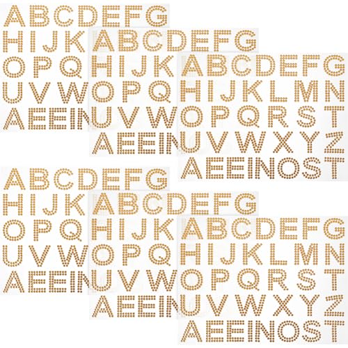 HANABASS 6 Blätter Glitzer Rhinestone Aufkleber Selbstklebende Buchstabensticker für DIY Projekte Glänzende Dekoration für Tassen Kleidung und Bastelarbeiten HANABASS 6 Blätter Glitzer Rhinestone Aufkleber Selbstklebende Buchstabensticker für DIY Projekte Glänzende Dekoration für Tassen Kleidung und Bastelarbeiten von HANABASS