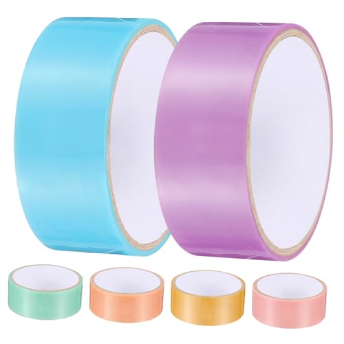 HANABASS 6 Rollen Klebeband für Bunte Umweltfreundliche DIY Klebebänder Extra Sichere Praktische und Einfach Anzuwendende Haftstreifen für Entspannende Bastelprojekte von HANABASS