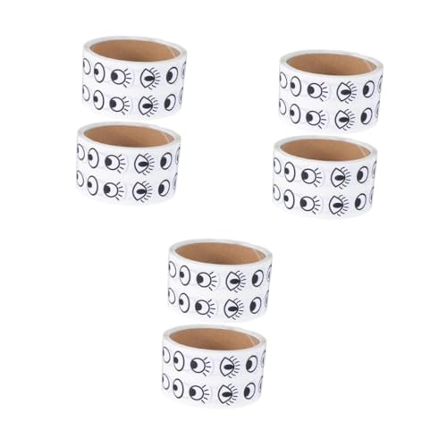 HANABASS 6 Rollen Selbstklebende Cartoon Augen Sticker Starke Haftung Leicht Abziehbar Kreative DIY Bastelaugen für Wackelnde Aufkleber für Heimdekoration HANABASS 6 Rollen Selbstklebende Cartoon Augen Sticker Starke Haftung Leicht Abziehbar Kreative DIY Bastelaugen für Wackelnde Aufkleber für Heimdekoration von HANABASS