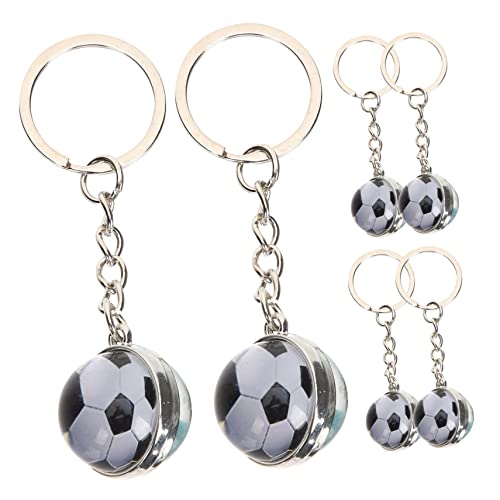 HANABASS 6 Stück Fußball Schlüsselanhänger Party Name Fußballschlüsselkette Schlüsselbund Sport Fußball-Schlüsselanhänger für Mädchen Fußball -Rucksack Anhänger Legierung von HANABASS