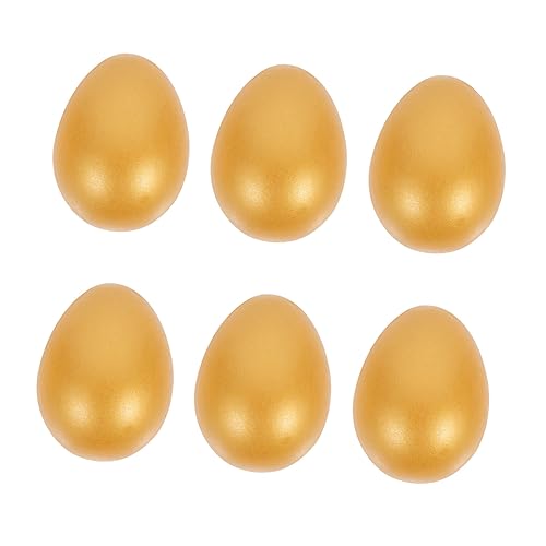HANABASS 6 Stück Goldenes Eierspielzeug Eier Ornamente Osterei- Jumbo Osterschmuck Für Baum Ostern Gefüllte Eier Hängend Ostereier Malen Festival-ei Ei Selber Machen Hölzern HANABASS 6 Stück Goldenes Eierspielzeug Eier Ornamente Osterei- Jumbo Osterschmuck Für Baum Ostern Gefüllte Eier Hängend Ostereier Malen Festival-ei Ei Selber Machen Hölzern von HANABASS