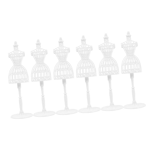 HANABASS 6 Stück Miniatur Puppenständer Halbkörper Mannequin Modell für Puppenkleider für Präsentation von Miniaturmode Puppenhäusern von HANABASS