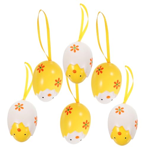 HANABASS 6 Stück Teiliges Ostereier Deko zum Aufhängen Leichte Kunststoff Eier Stabile Osterhänger für Fenster Wand Tür Bunte Frühlingsdeko für Osterparty und Kindergartengestaltung HANABASS 6 Stück Teiliges Ostereier Deko zum Aufhängen Leichte Kunststoff Eier Stabile Osterhänger für Fenster Wand Tür Bunte Frühlingsdeko für Osterparty und Kindergartengestaltung von HANABASS