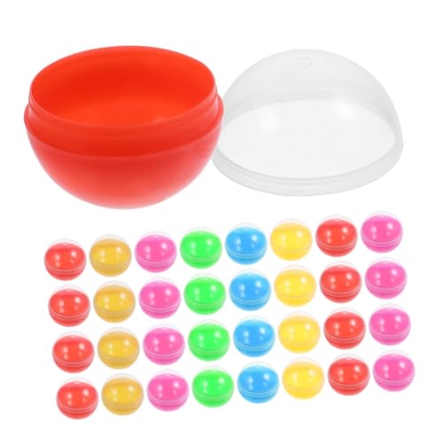 HANABASS 60 Stück Gacha-Maschine Preisball-Kapseln leere Plastikkapseln Mini-Klauenmaschinenkapseln Verkaufsautomatenkugeln runde Kapseln leer Runde Automatenkapseln runde Plastikkapseln von HANABASS