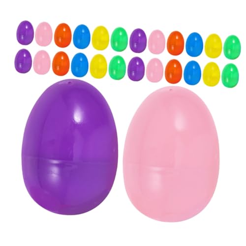 HANABASS 60 Stück Ostereier füllen für Mädchen Große Eier Befüllbare Jumbo-Eier riesiger Osterei Osterei-Partyzubehör Osterei-Verzierungen Buntes Osterei befüllbar befüllbares Ei pp von HANABASS