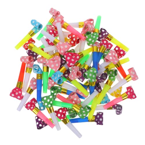 HANABASS 60Stücke Party Bläser Plastik Pfeifen Cheer Props für Geburtstagsfeiern Hochzeiten Karneval und Sportveranstaltungen und Sicher der Anwendung von HANABASS