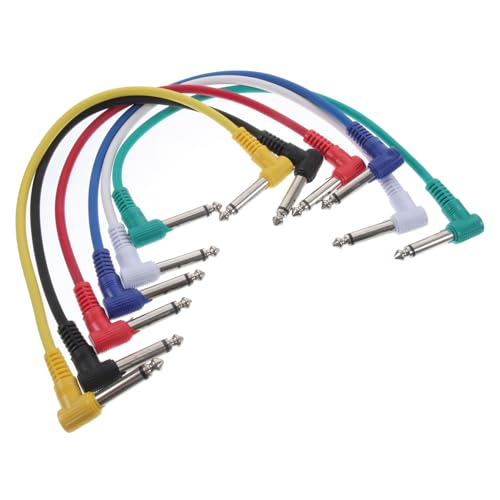 HANABASS 6Stücke Gitarreneffektkabel Mono Audiokabel mit Abgewinkeltem Stecker für Präzisen und Niedrige Kapazität für Gitarren und Bassgeräte HANABASS 6Stücke Gitarreneffektkabel Mono Audiokabel mit Abgewinkeltem Stecker für Präzisen und Niedrige Kapazität für Gitarren und Bassgeräte von HANABASS