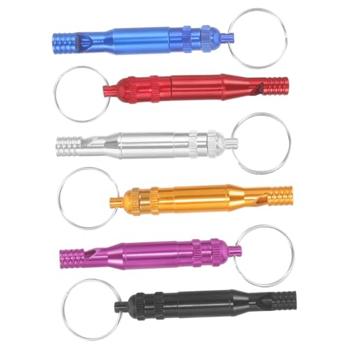 HANABASS 6Stücke Notfallpfeife Laut Signalpfeife für Outdoor Sportunterricht und mit Praktischem und Robustem Design von HANABASS