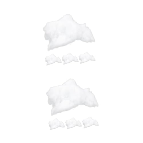 HANABASS 8 Packungen Pack DIY Füllwatte aus Hochwertigem PP Baumwollstoff Elastisch und Langlebig als Kissenfüllung Plüschspielzeugfüllung und Polsterfüllung für Handarbeitsprojekte von HANABASS