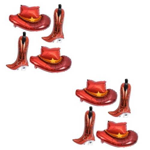HANABASS 8 Stck. Teiliges Western Party mit Aufblasbaren Cowboyhut und Stiefel Luftballons aus Aluminiumfolie Lebendige Farben Strapazierfähig für Western Mottopartys Geburtstage und HANABASS 8 Stck. Teiliges Western Party mit Aufblasbaren Cowboyhut und Stiefel Luftballons aus Aluminiumfolie Lebendige Farben Strapazierfähig für Western Mottopartys Geburtstage und von HANABASS