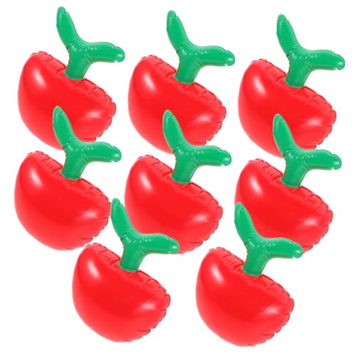 HANABASS 8 Stück Teiliges Aufblasbare Große Rote Apfelballons Lebendige Pvc-dekoration für Schulanfang Klassenzimmer Gartenparty Leichte Back-to-school-partydeko mit Einfachen Aufblas von HANABASS