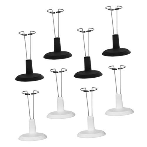 HANABASS 8 Stück Teiliges Puppenständer Stabile Doll Support Ständer Farblich Gemischt Schwarz und Weiß Robust für Actionfiguren und Sammlerfiguren für Tischdisplay und Sammlungen von HANABASS
