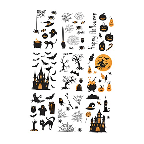 HANABASS 9 Blätter Teiliges Halloween Sticker Set Gruselige Wasserdichte Aufkleber für Laptop Scrapbook Partydeko Leicht Abziehbar für Schule Kindergarten Kostümparty und Halloween HANABASS 9 Blätter Teiliges Halloween Sticker Set Gruselige Wasserdichte Aufkleber für Laptop Scrapbook Partydeko Leicht Abziehbar für Schule Kindergarten Kostümparty und Halloween von HANABASS