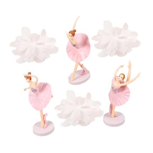 HANABASS Ballerina Kuchendekoration Set Teiliges Elegantes Tortenzubehör mit Rosa Ballerina Figuren und Rosa Blütenblättern für Geburtstagsfeiern und Anlässe HANABASS Ballerina Kuchendekoration Set Teiliges Elegantes Tortenzubehör mit Rosa Ballerina Figuren und Rosa Blütenblättern für Geburtstagsfeiern und Anlässe von HANABASS