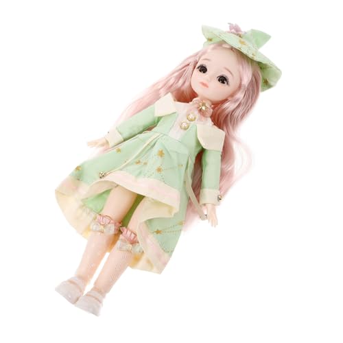HANABASS Bjd Puppe mit Sommer Zubehör Puppe Bewegliche Gelenke Kleidung Schuhen und Hut Stilvolles für Kreative Spielstunden von HANABASS