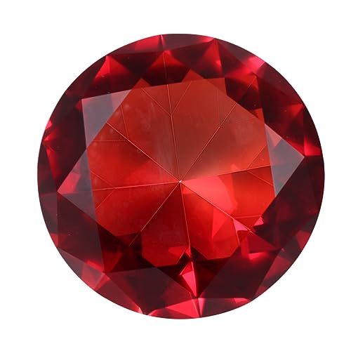 HANABASS Dekorative Glassteine Künstliche Ornament-Elemente Für Hochzeiten Zuhause Brautpartys Rot von HANABASS