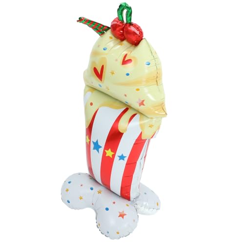 HANABASS Eisballon Party tragbar z steht Creme geformt luftballons Ballons Ornamente aufblasbare Cartoon-Ballons Hawaii-Ballon Ballon im Hawaii-Stil Aluminiumfolie Colorful von HANABASS