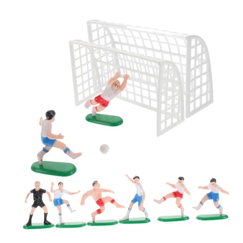 HANABASS Fußball Miniatur Figuren Teiliges Set mit Flexiblem Tor Design Realistische Fußballfeld Dekoration Langlebige Kunststoff Spieler Soccer Cake Toppers für Jungen Geburtstagsfeier HANABASS Fußball Miniatur Figuren Teiliges Set mit Flexiblem Tor Design Realistische Fußballfeld Dekoration Langlebige Kunststoff Spieler Soccer Cake Toppers für Jungen Geburtstagsfeier von HANABASS