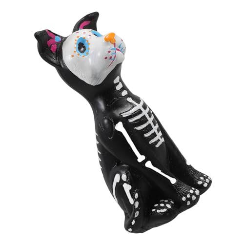 HANABASS Halloween-Partyspielzeug Katzenschmuck für zu Hause klein Figur Gartendekoration Katzen Chats Halloween Party Deko halloween deko dekoratives Tier Halloween-Tierornament Harz Black von HANABASS