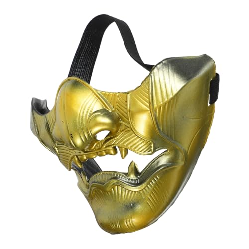 HANABASS Japanische Cosplay Maske Für Halloween Gruselige Party Maske Langlebige Halbgesichtsmaske Für Rollenspiele Karneval Und Musikfestivals Elastisches Band von HANABASS