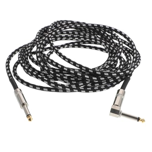 HANABASS Kabel Für Elektrische Gitarre E-gitarren-verstärkerkabel Bassgitarren-verstärkerkabel Lautsprecherkabel Gitarre Elektrische Instrumentenkabel Pedalboard-kabel Kupferdrahtkern Black von HANABASS