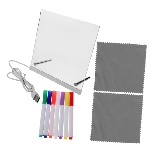 HANABASS LED Schreibtafel mit Ständer Transparentes Trocken Abwischbares Zeichenbrett Leuchtendes Notizboard für Jungen und Mädchen Tragbares DIY Whiteboard für Schule und Zuhause HANABASS LED Schreibtafel mit Ständer Transparentes Trocken Abwischbares Zeichenbrett Leuchtendes Notizboard für Jungen und Mädchen Tragbares DIY Whiteboard für Schule und Zuhause von HANABASS