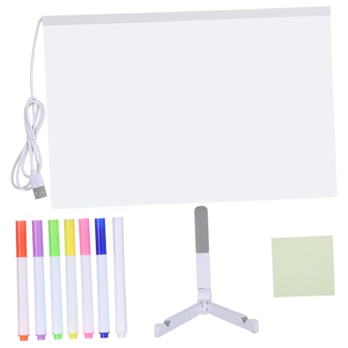 HANABASS LED Zeichenbrett mit Leuchtender Acryl-oberfläche Abwischbar mit Ständern und Bunten Markern Wiederbeschreibbares Interaktives DIY Mitteilungsboard für Zuhause und Schule HANABASS LED Zeichenbrett mit Leuchtender Acryl-oberfläche Abwischbar mit Ständern und Bunten Markern Wiederbeschreibbares Interaktives DIY Mitteilungsboard für Zuhause und Schule von HANABASS
