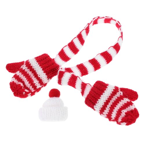 HANABASS Mini Weihnachtsmütze und Schal Niedliche Strickmütze und Mini Schal für Puppen Weinflaschen Dekoration und DIY Bastelprojekte für Weihnachtsfeiern und HANABASS Mini Weihnachtsmütze und Schal Niedliche Strickmütze und Mini Schal für Puppen Weinflaschen Dekoration und DIY Bastelprojekte für Weihnachtsfeiern und von HANABASS