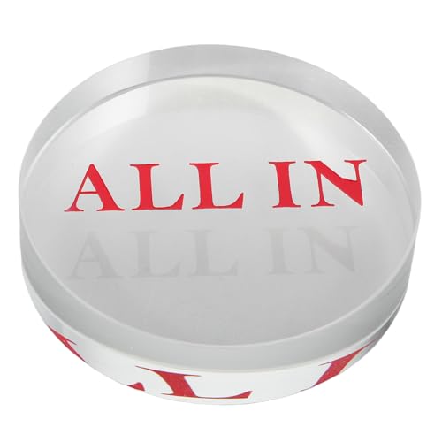HANABASS Nummer Des Pokerbankiers Spieltoken-chips Spielwährungstoken Belohnungsmünze Zählerscheibe Marker Zählen Spielwährungsmünzen Game Counter Tokens Transparent Kristallglas von HANABASS