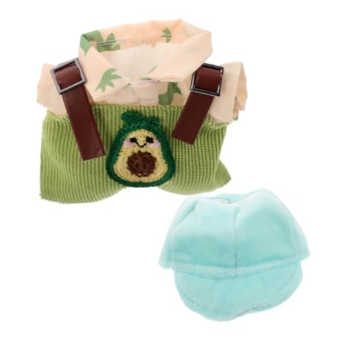 HANABASS Plüschpuppen Set Passendes Puppen Outfit Mini Puppenhut Puppenmütze Puppenzubehör Outfit Für Puppen Kleine Puppenmütze Puppenjacke Puppen Anziehzubehör Babypuppen Outfit von HANABASS